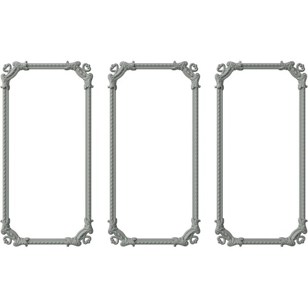 Ekena Millwork 31-in. W x 62-in. H Devon Rope Panel Moulding Kit Triple Panel PMLKDE31X62C - main